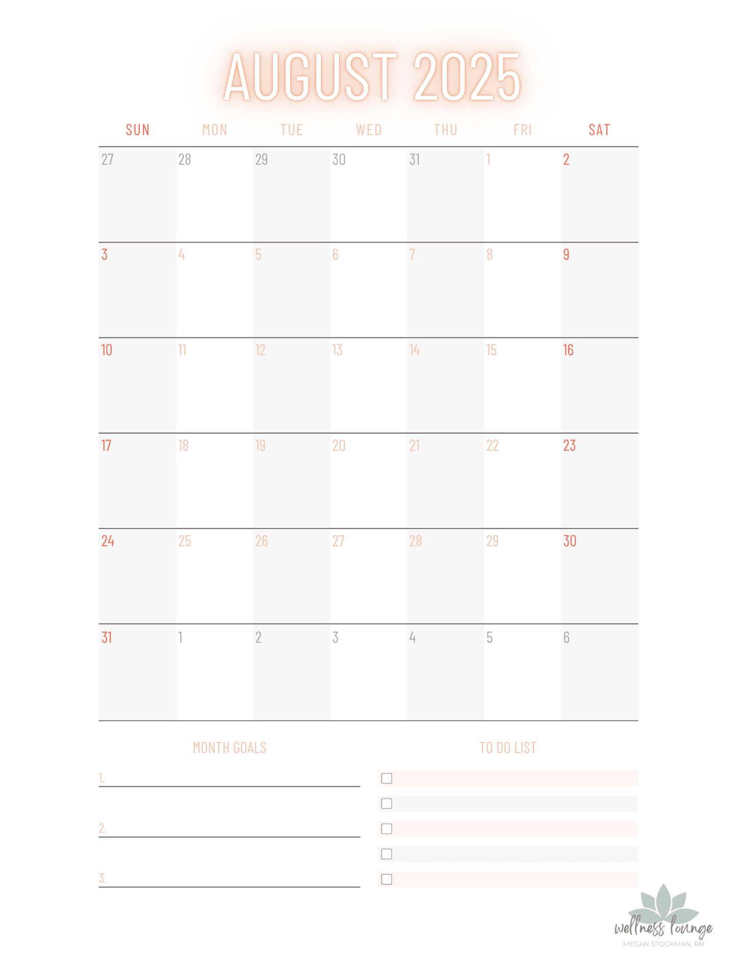Everyday Wellness - Yearly 2025 Wellness Planner – Stay Organized & Balanced All Year - Wellness Lounge