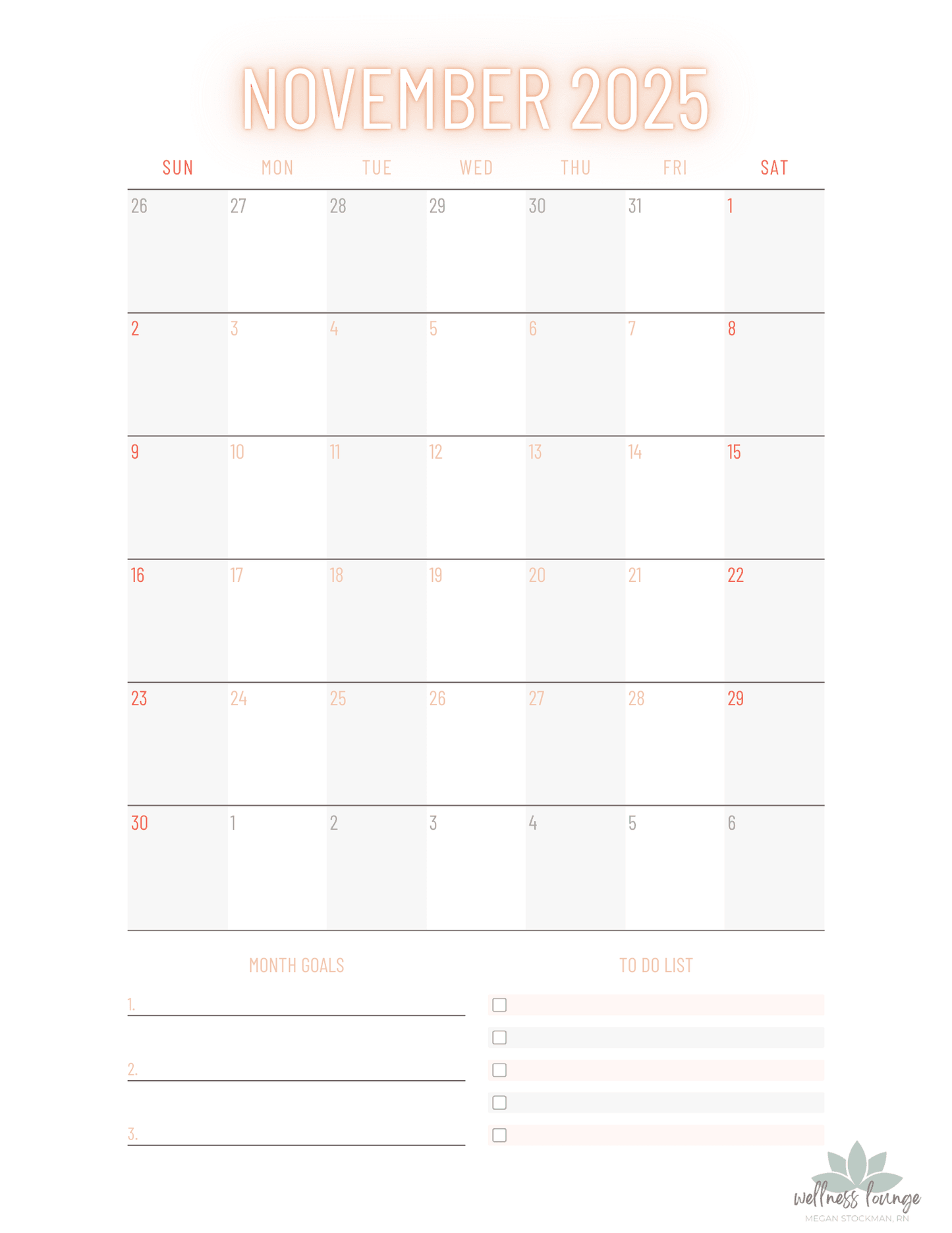 Everyday Wellness - Yearly 2025 Wellness Planner – Stay Organized & Balanced All Year - Wellness Lounge