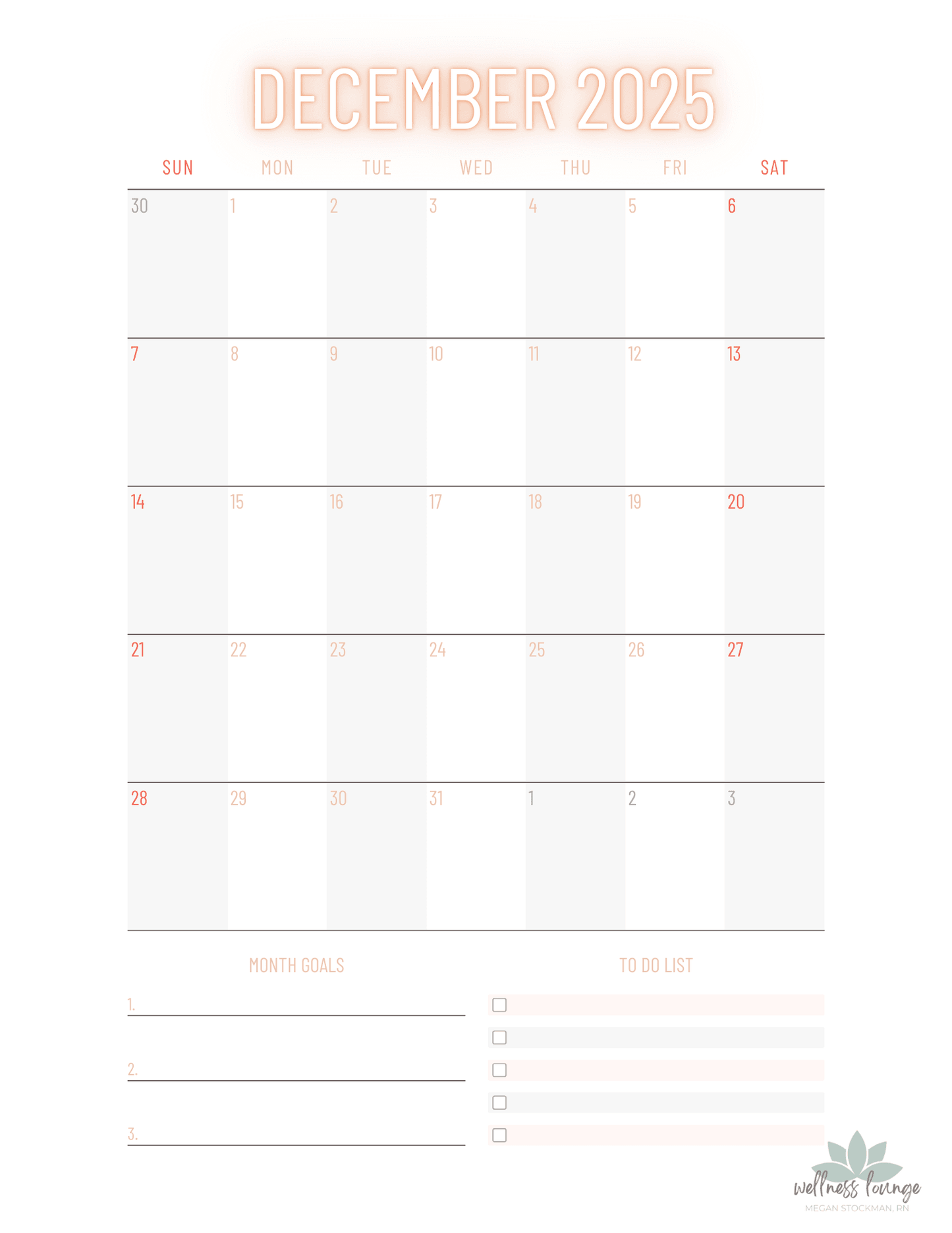 Everyday Wellness - Yearly 2025 Wellness Planner – Stay Organized & Balanced All Year - Wellness Lounge