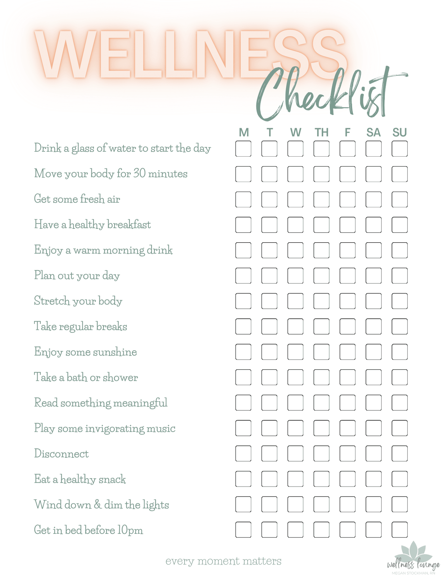 Everyday Wellness - Yearly 2025 Wellness Planner – Stay Organized & Balanced All Year - Wellness Lounge