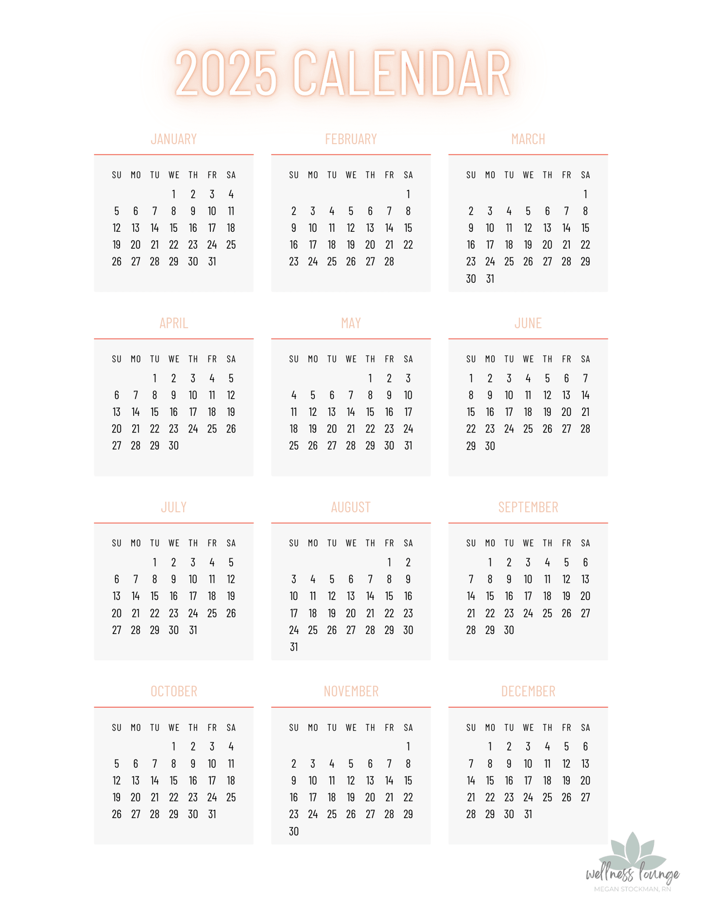 Everyday Wellness - Yearly 2025 Wellness Planner – Stay Organized & Balanced All Year - Wellness Lounge
