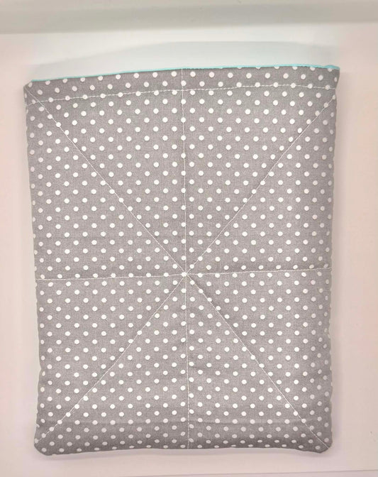 Book Sleeve ~ Gray Polka Dot