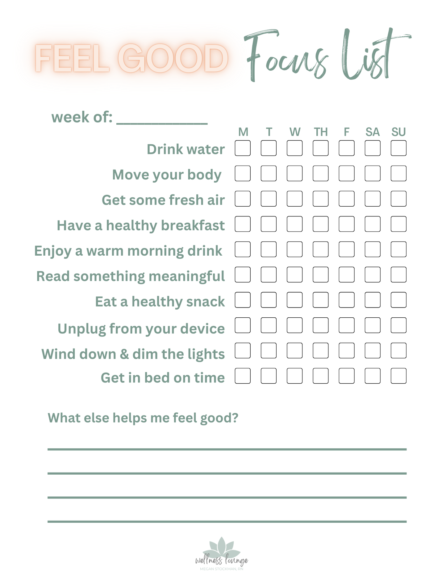 Calm & Cozy Weekly Wellness Reset Kit