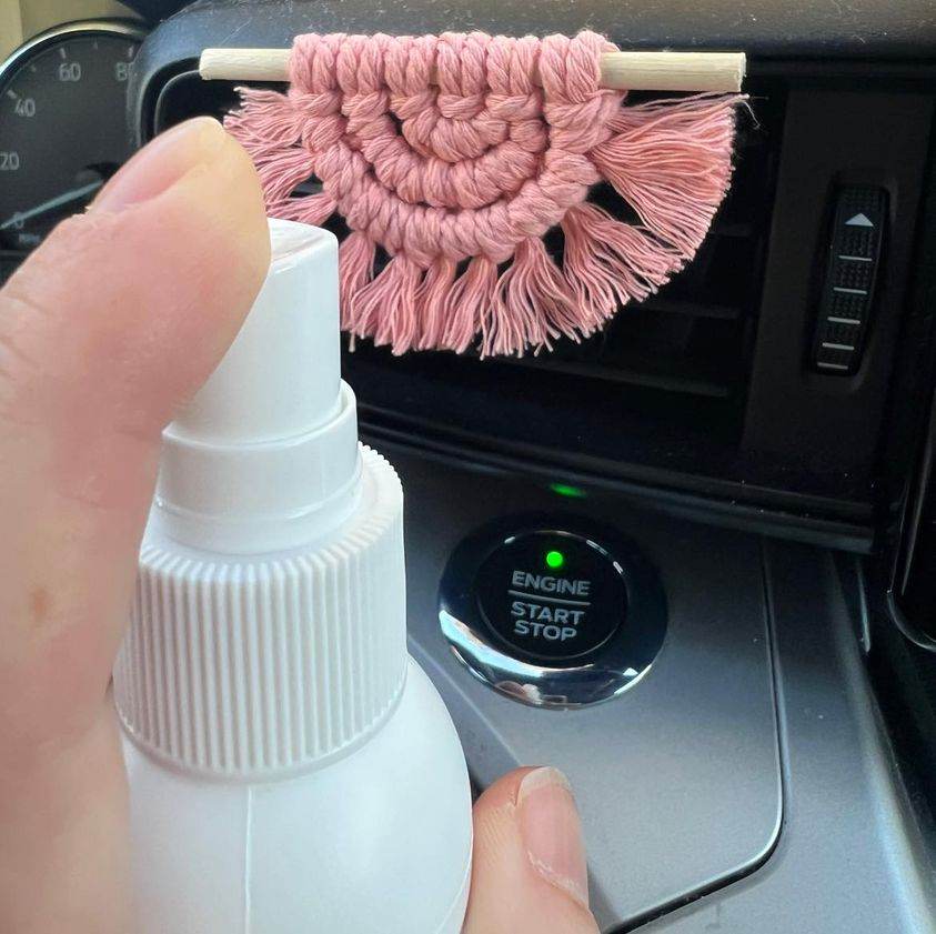 Macrame Car Vent Clip – Handmade Essential Oil Diffuser - Wellness Lounge