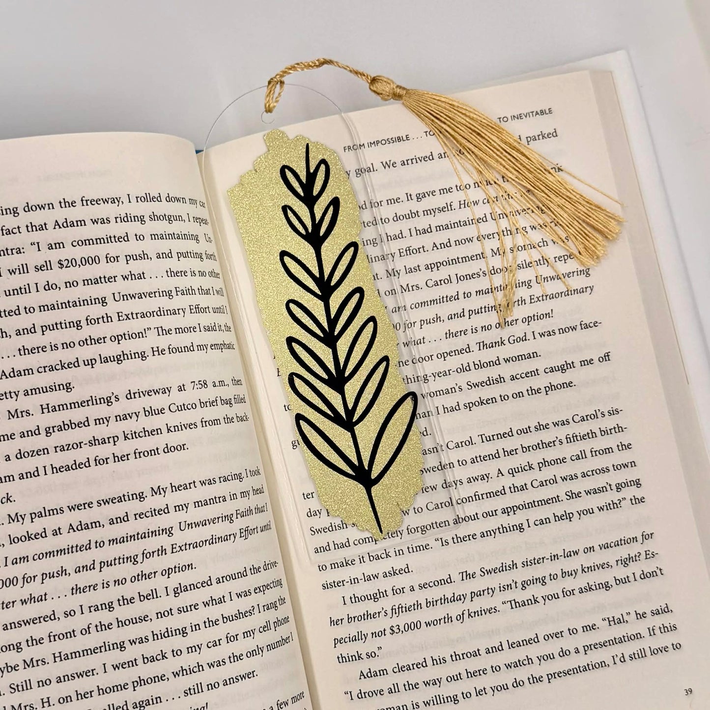 Acrylic Bookmark ~ Fern