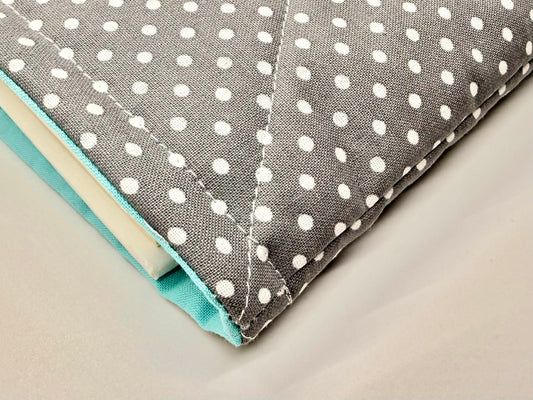Book Sleeve ~ Gray Polka Dot