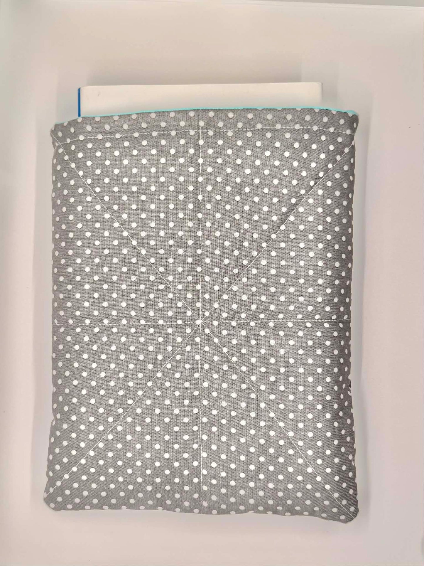 Book Sleeve ~ Gray Polka Dot