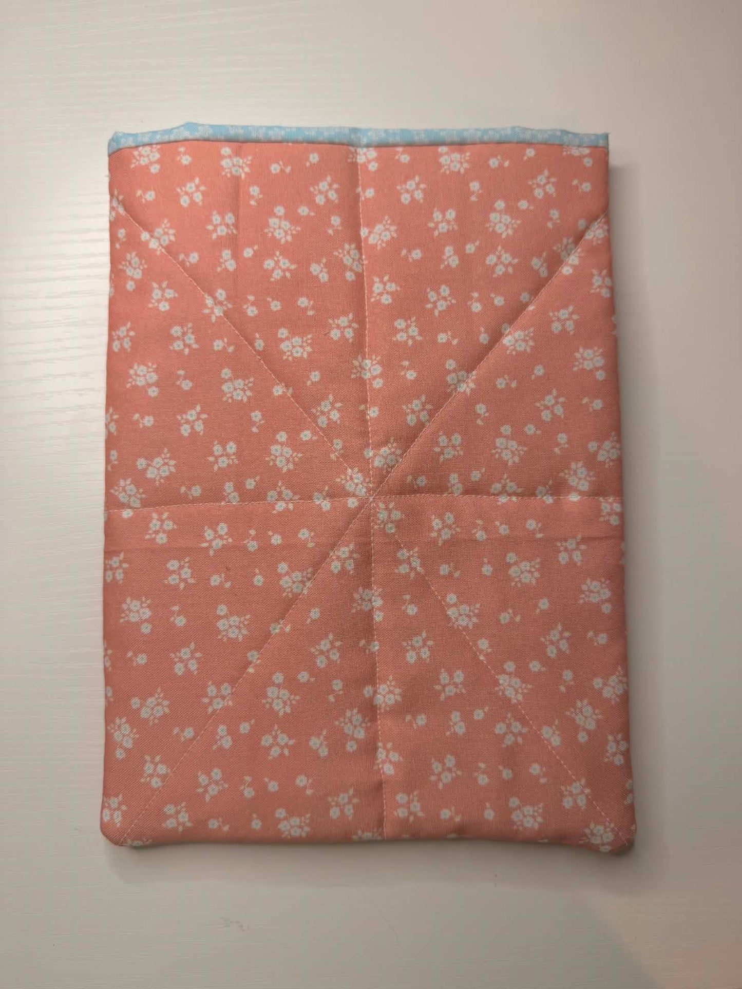 Quilted E-Reader Sleeve ~ Coral Crocus