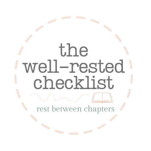 printable well rested checklist for evening routine, calm sleep checklist printable, cozy evening habits checklist, nervous system calming checklist