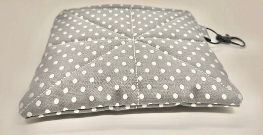 Wristlet Wallet ~ Gray Polka Dot