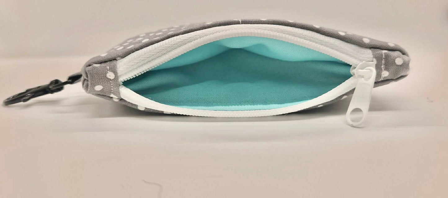 Wristlet Wallet ~ Gray Polka Dot