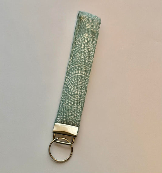 Wristlet Keychain ~ Sea Glass Teal