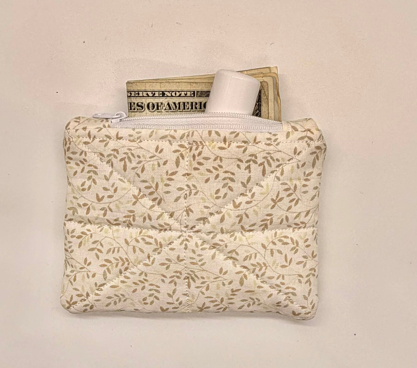 Zipper Pouch ~ Linen Vines