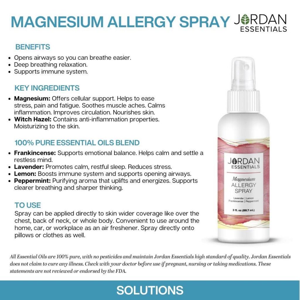 jordan essential allergy essential oil spray