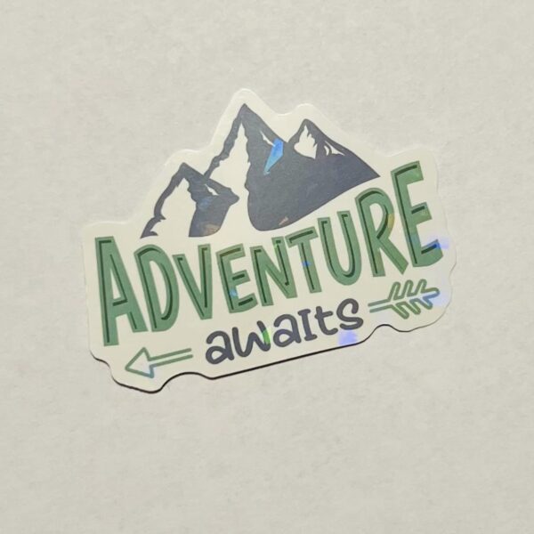 adventure awaits sticker